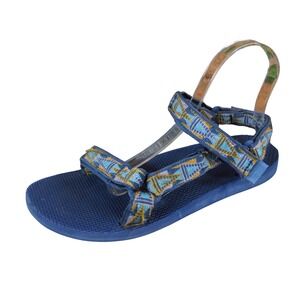 Teva Original Universal Women Shoe Sandal Size 9 Hiking Outdoor Navy Geometric